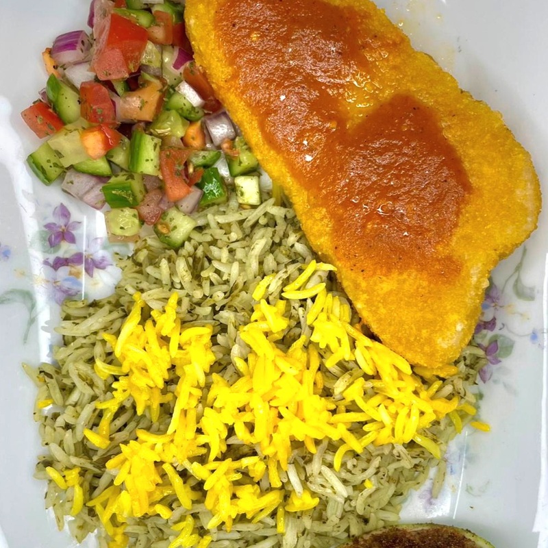 سبزی‌پلو با ماهی